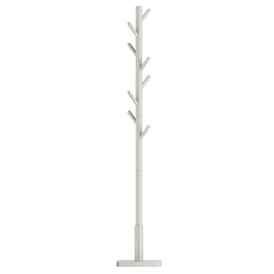 Trikomou Solid Wood 8-Hook Freestanding Coat Rack