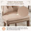 49.5cm H Tufted Velvet Upholstered Side Chair in Beige