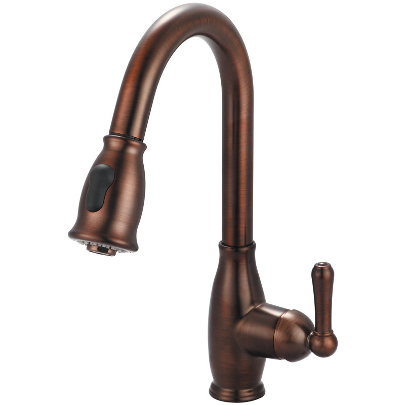 Olympia Faucets Accent Pull Down Kitchen Faucet, Oil Rubbed Bronze