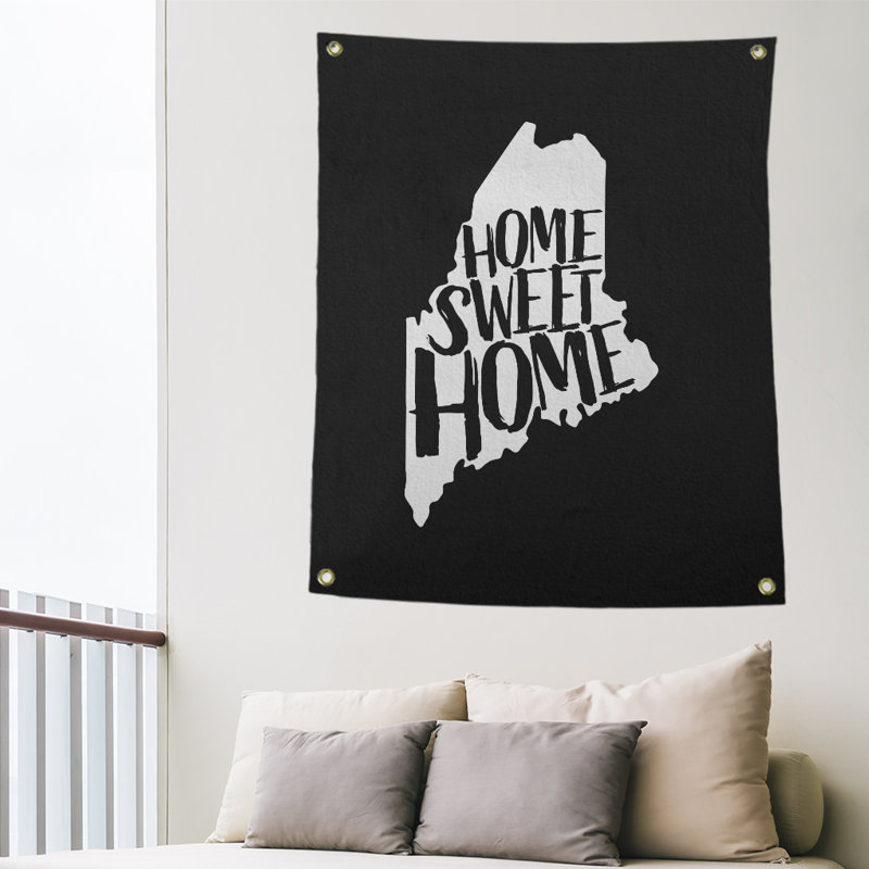 Tapisserie murale pour le maine doux home, H 80 po x l 59 po, Noir
