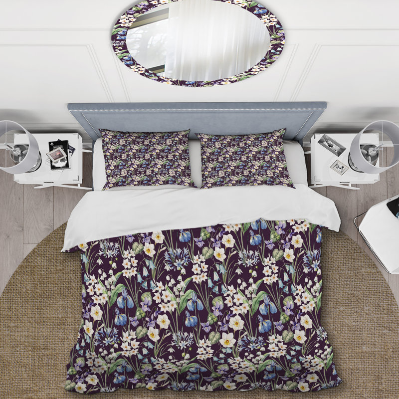 Ensemble de housse de couette en microfibre vert / noir / jaune 2 pièces