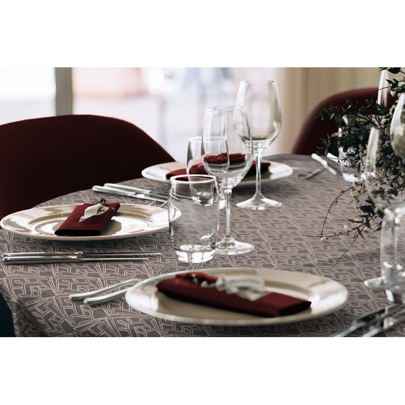 Woulk Tablecloth, 145cm W x 220cm L, Dark Brown