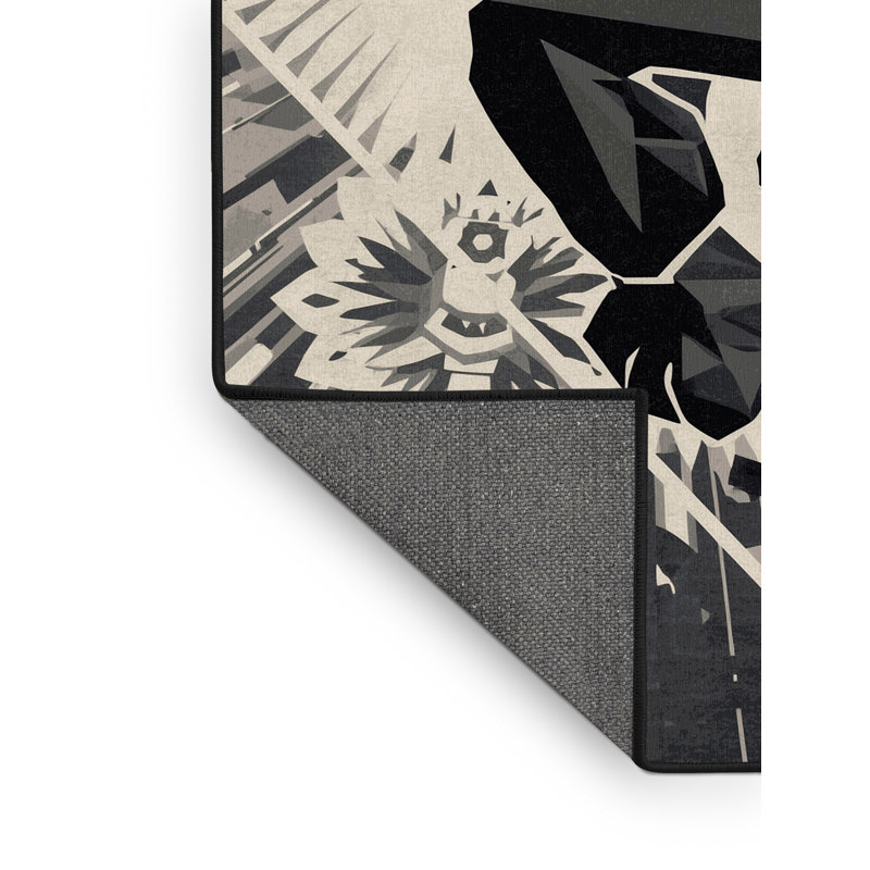 Tapis noir moelleux et moelleux Taguington Jaguar, 6 x 9