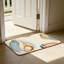 Tapis d'entrée 24 x 36 po, bleu et crème