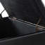 Black Faux Leather Storage With Construction And Space Robust Frame Option