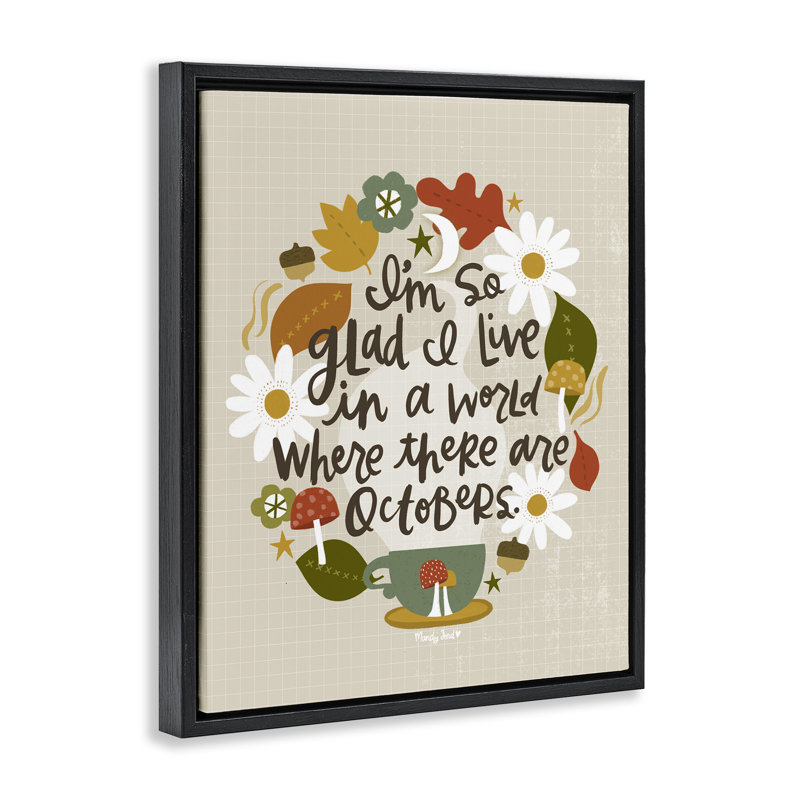Cadre flottant A World Where There Are Octers, design par Mandy Ford Art + Illustration, Cadre flottant noir de jais