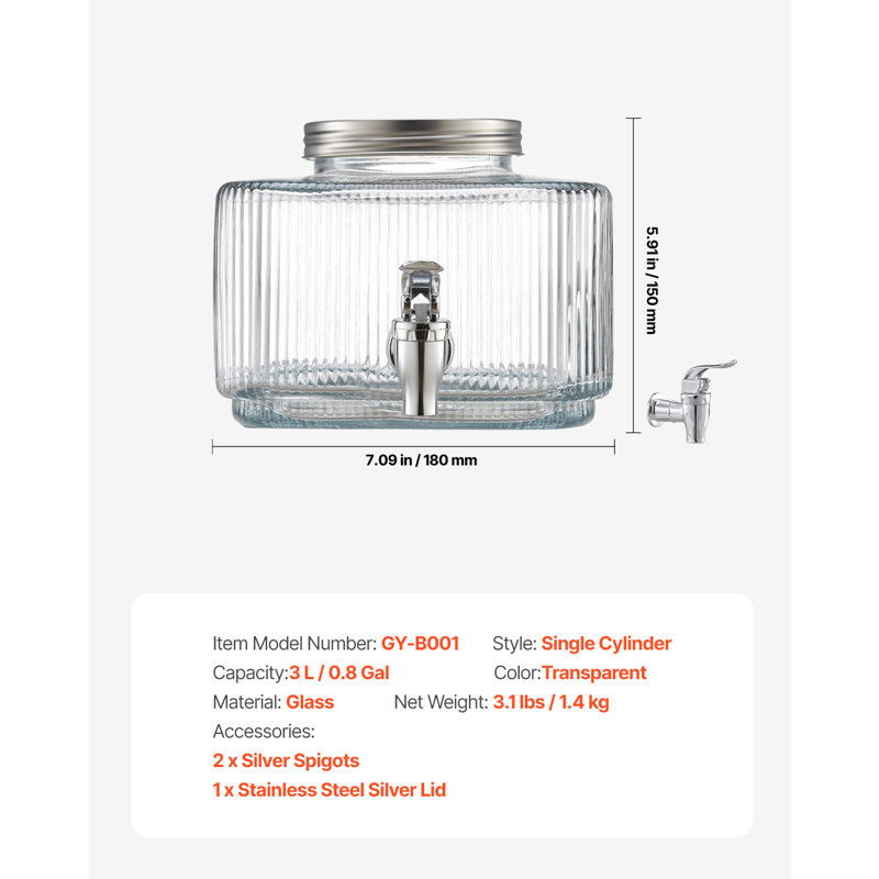 Distributeur de boissons 0,8 gallon