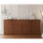 Mid-Century Narrow Walnut Sideboard, 2-Door Credenza