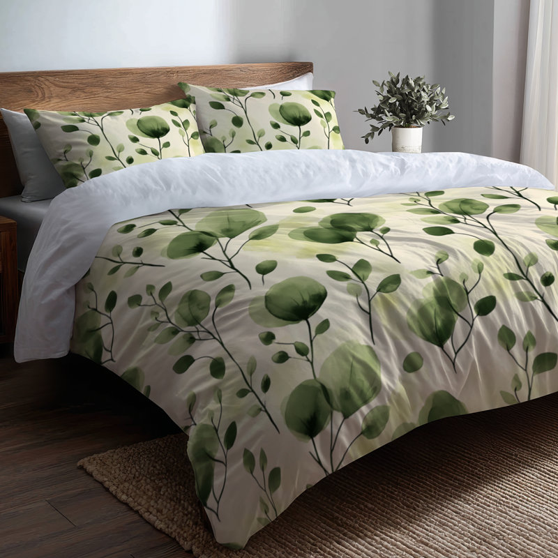 Ensemble de 4 édredons Floral Moss, Édredon grand et 3 pièces supplémentaires