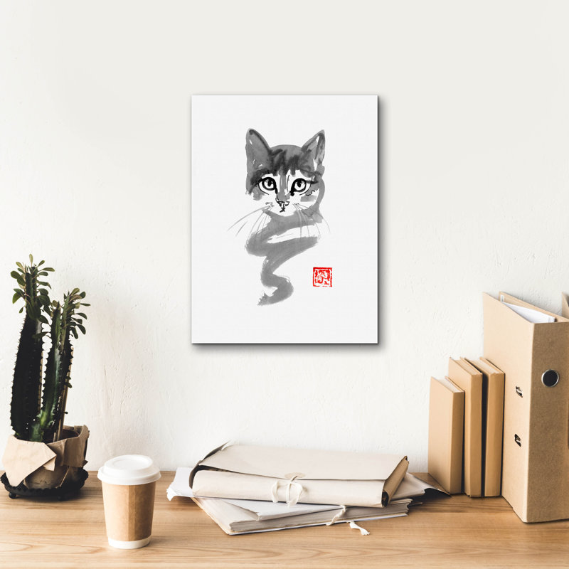 «Epil Graffiti» «Chat Line» par Pechane, toile murale «Chat Line» par Pechane, H 16 po x l 12 po