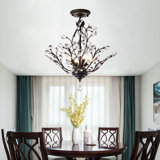 Darcey 4 - Light 18.1" Unique Flush Mount with Crystal Accents