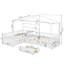Bladric Twin Size House Platform Bed with Three Storage Drawers-91903842