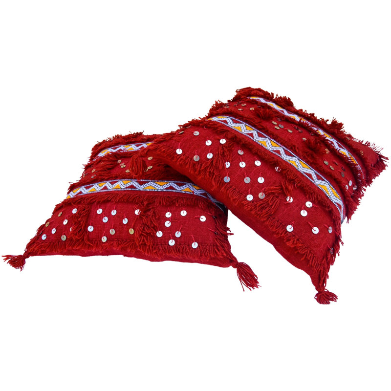 Rectangular Pillow Cover & Insert, Maroon/Pink/Red