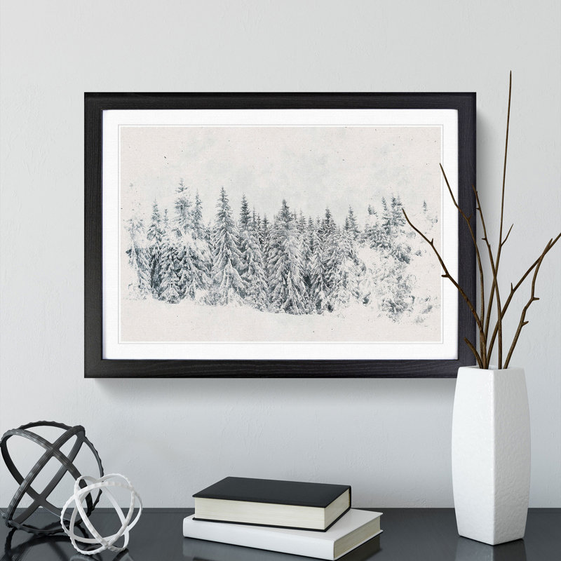 Points of the Trees - Framed Print, 45cm H x 63cm W x 2cm D, Black Framed