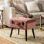 Tabouret de coiffeuse en bois massif Coleridge-841957946
