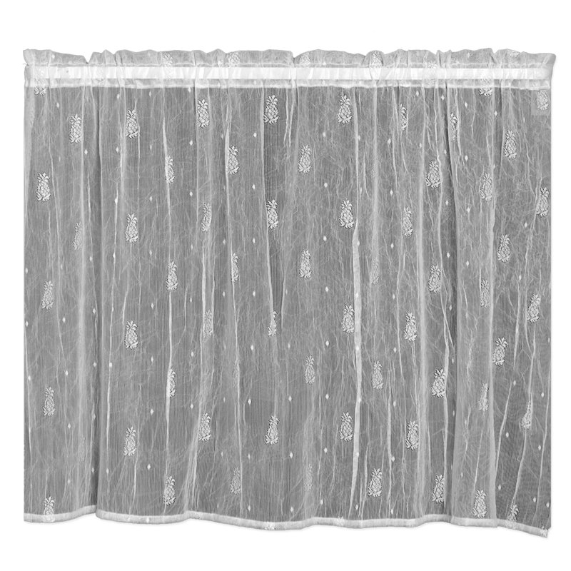 Pineapple Floral Tailored Window Valance, 45" W x 36" L
