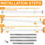 Straight Tension Shower Curtain Pole