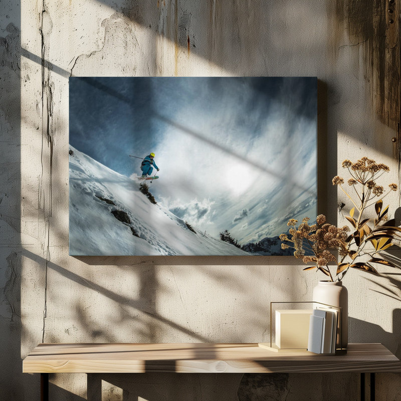 Théo De La Soujeole At Home In Flaine by Eric Verbiest - Wrapped Canvas Print, 50.8cm H x 50.8cm W