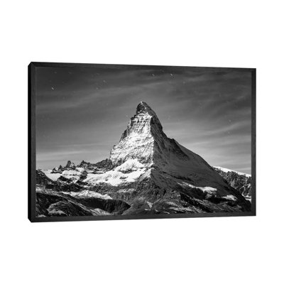 Matterhorn Black And White by Jan Becke - Print on Canvas