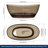 Forma 65" Freestanding Bathtub Solid Surface Freestanding Soaking Tub Transparent