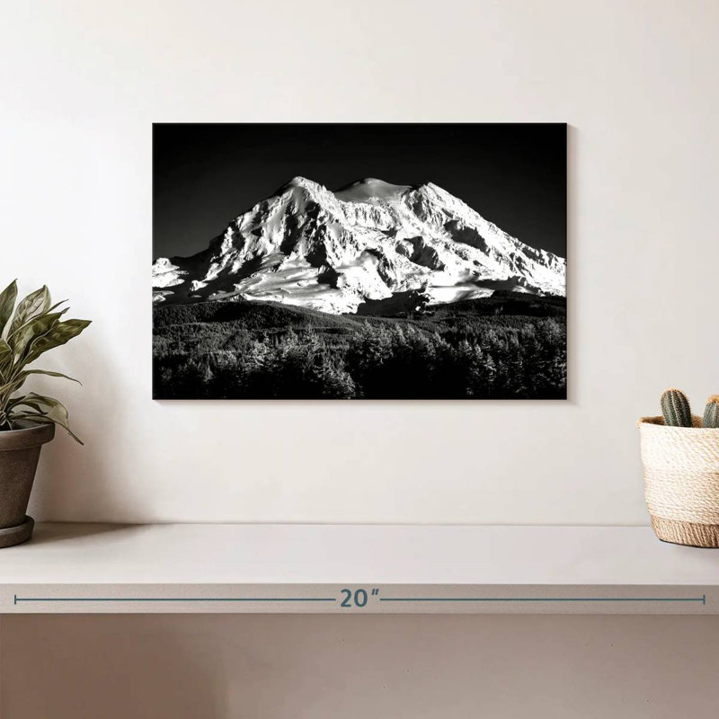 Alvord - Mont Shasta - monochrome, H 8 po x l 12 po