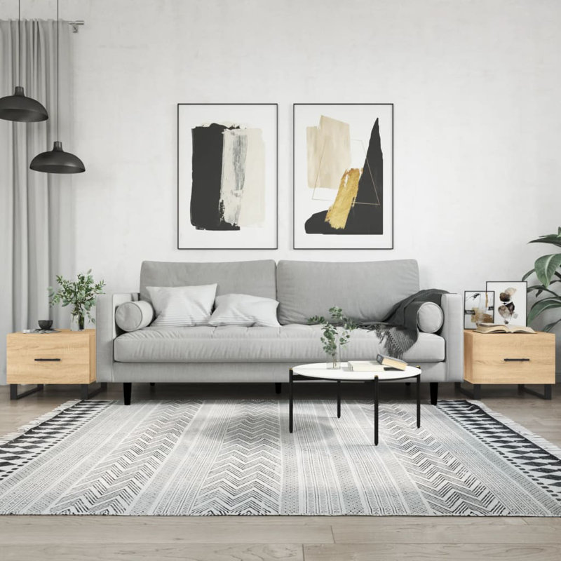 Sled Coffee Table with Storage, sonoma oak