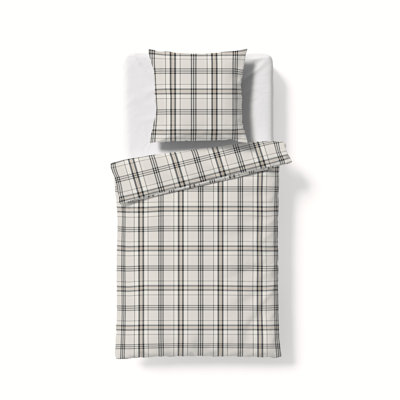 Lech Chequered Duvet Cover Set with Pillow Shams Included
