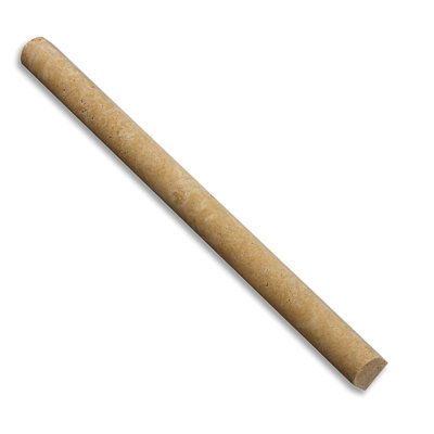 Golden Sienna 3/4" x 12" Bullnose Travertine Look Wall Liner