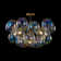 6 - Light Cluster Iridescent Glass Ball Bubble Ceiling Light
