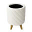 43cm Wide Cylinder Striped Standard Ottoman