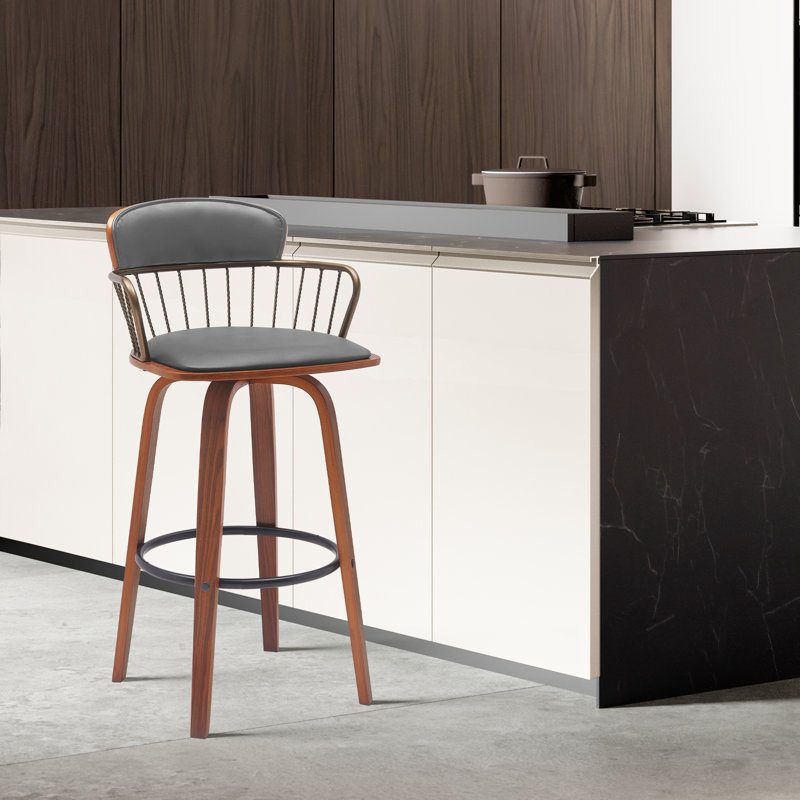 Tabouret de bar Lynzy, Tabouret de comptoir (siège d'une hauteur de 25,5, Noir, noir, noir, noir, Gris