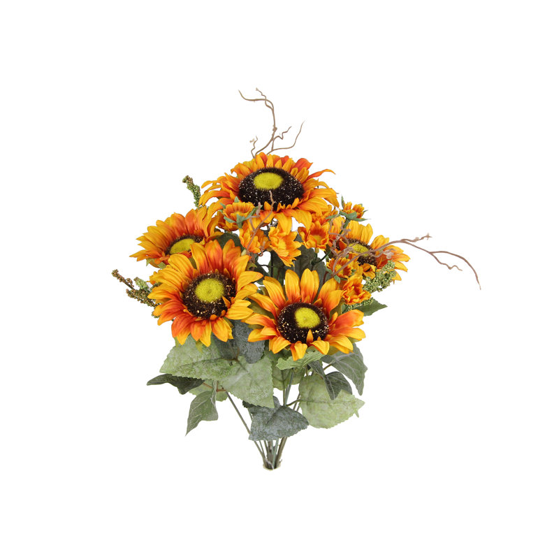 11 tournesols artificiels, Récoltes, H 18,5 po x l 16 po x P 6 po