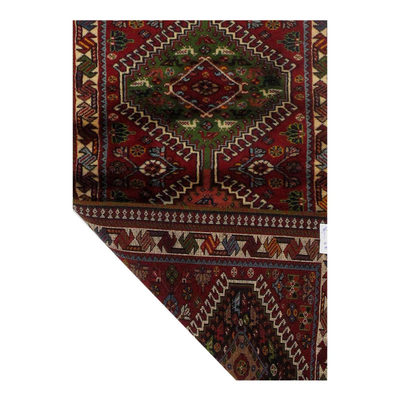 Tapis de couloir oriental en coton / laine 2 pi x 5 pi 5 po Oriental