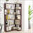 90cm Extended 5-Tier Freestanding L-Shaped Corner Bookshelf with Anti-Drop and Tipping Safety for Home and Office