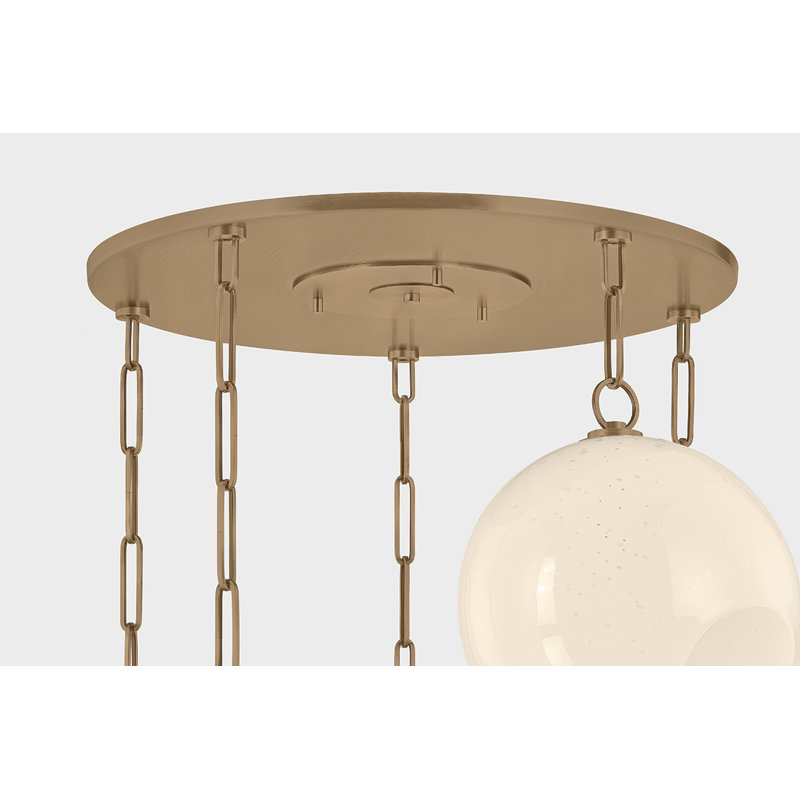 Troy Lighting Bramble Chandelier in Patina Brass, 5 Lights, 14.25" H x 35" W x 35" D