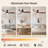 52" Modern Flush Mount Ceiling Fan with LED Light Kit, CCT Dimmable Light, Remote Control, Matte Black Finish with Dark Walnut Wood Blades