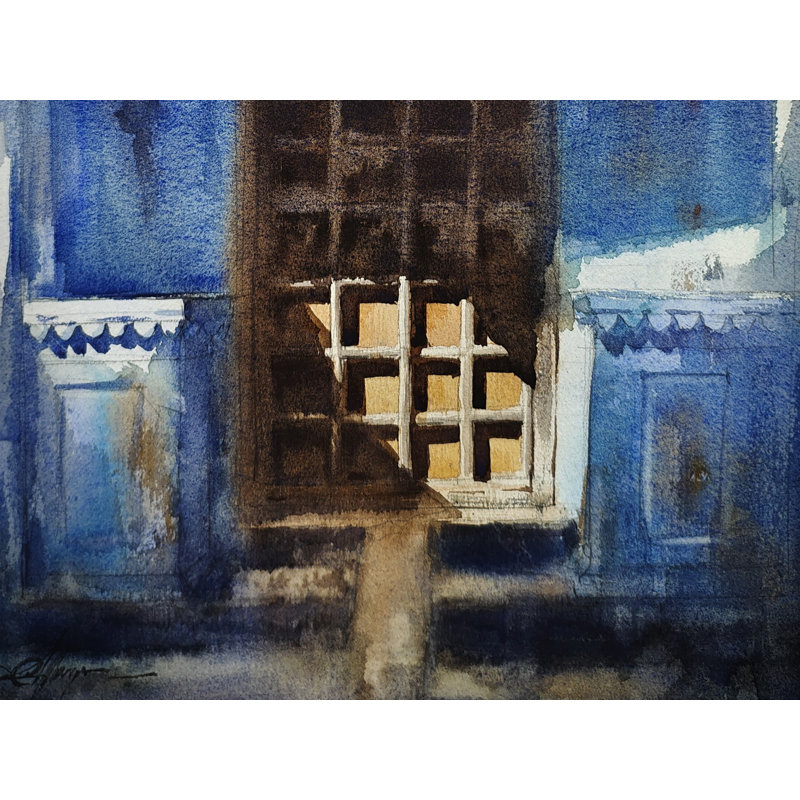 Vieille porte | Peinture à l'aquarelle en vrac | Par Achintya Hazra