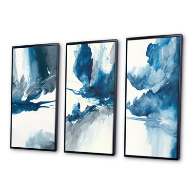 «Imperial Blue Solitude», 3 pièces sur toile