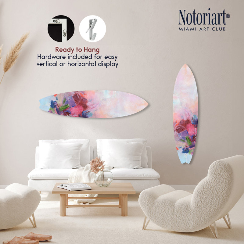 Art mural côtier Secret Memories Surfboard II par Notoriart