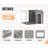 3 Openings Clothes Storage Bins With Metal Frame, Foldable Storage Bin For Clothes, Clothing Storage Bins With Lid, Linen Storage Box With Clear Window＆ Zippers＆ Durable Handles.(3 Pcs,Light Grey,40L)