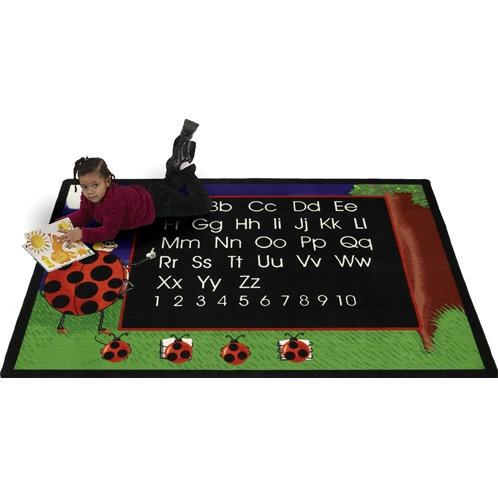 Educational Animal Lady Bug Area Rug, 9' x 6'