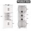 Grande armoire de coin Chamlee, tablette de douche / tablettes réglables Chamlee