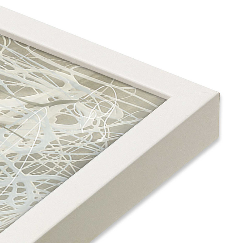 Abstract Sandstorm Print, 13'' H x 17'' W, Open Corner Framed, Opaque White