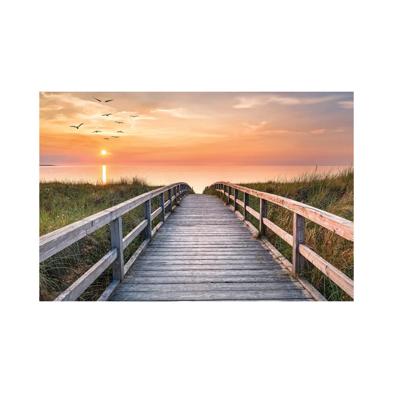 Beautiful Sunset At The Dune Beach, North Sea Coast, Germany 1 Piece Wall Art on Canvas, 101.6 cm H x 66.04 cm W x 3.175 cm D