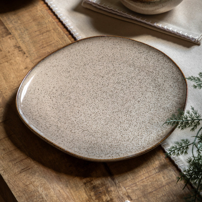 Speckle Glaze Dinner Plate Oatmeal (4Pk)
