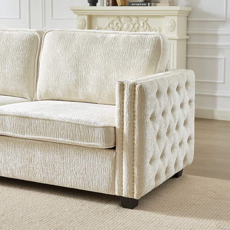 2-in-1 Sofa Bed Sleeper With Large Mattress, Convertible Sleeper Sofa with Memory Foam Mattress, 3-Seater Full Size Bed Couch for Living Rooms, Designed 