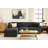 100″ Luxury Corduroy Modular Sectional Sofa – 4-Piece L-Shaped Oversized Couch with Ottomans in Dark Gray-822483702