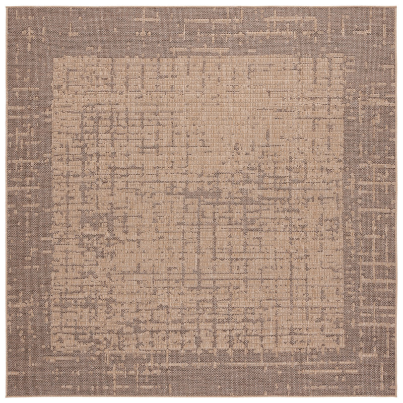 Deelynn Performance Performance Abstract Rug, Square 6'7"