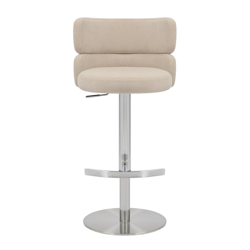 Mason Brushed Velvet Bar Stool, Cream