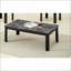 Ensemble de tables basses 3 pièces Traditional avec plateau en faux marbre noir, finition grise, facile à assembler pour le salon-964957847